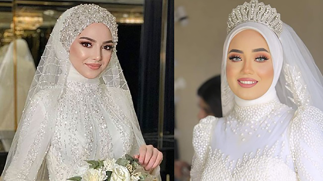 لباس عروس با حجاب با تاچ