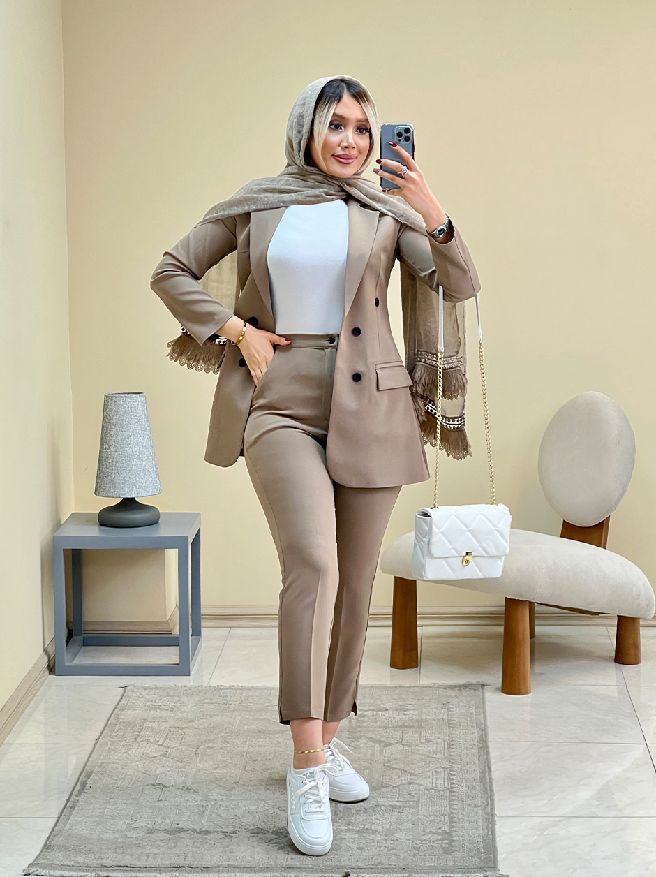 ست کت و شلوار زنانه شیک