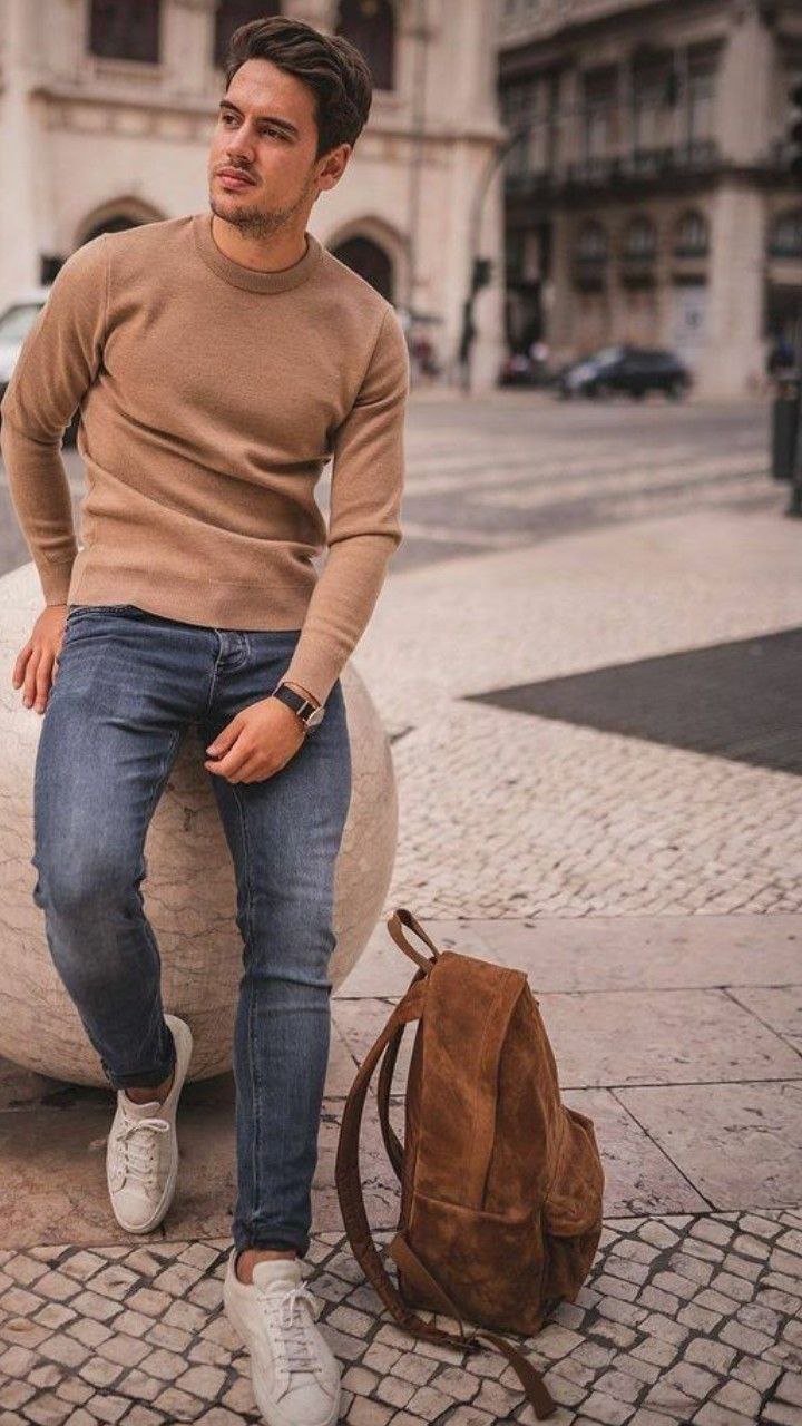 ست کردن تیشرت مردانه آستین بلند با لباس های مختلف